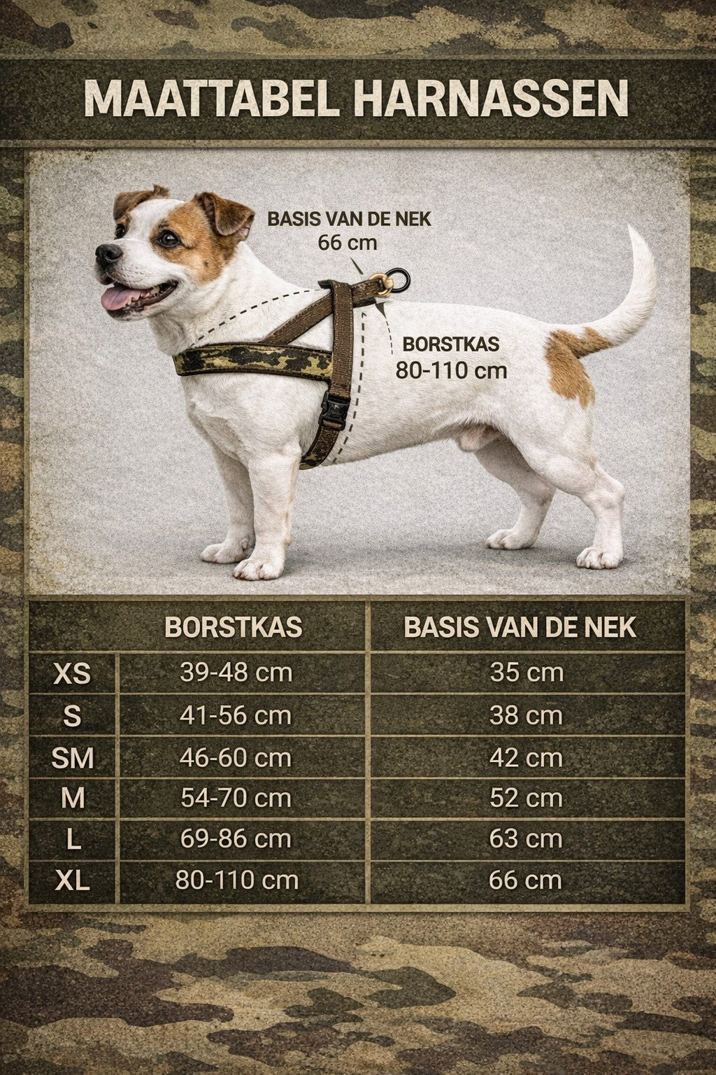 Urban camo luxe hondentuig