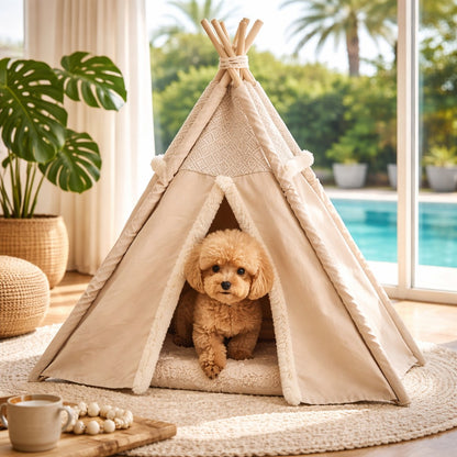 Honden & Katten tipi boho beige