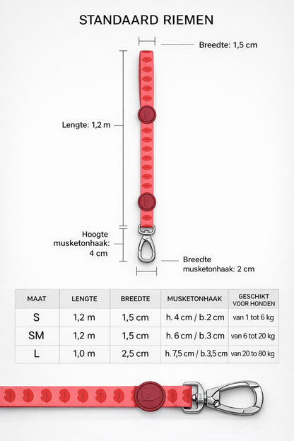 Origineel lipstick roze hondenriem