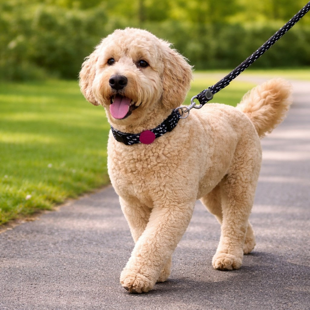 Morso Laisse pour chien réglable recyclée Power Flow noir