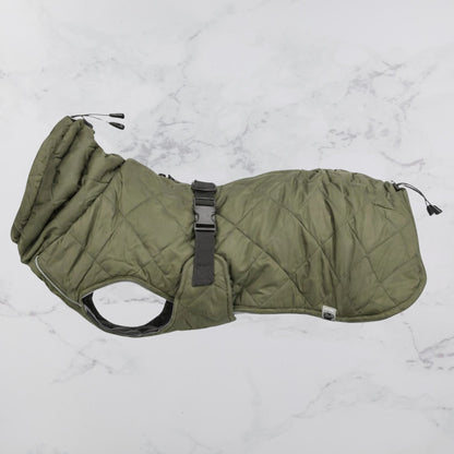 Trixie Minot Dog Coat Olive Green, water-repellent, warm & perfect fit